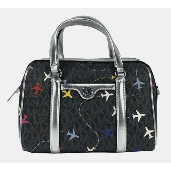 New Michael Kors Travel Small Duffle Crossbody Black Multi - Picture 1 of 6